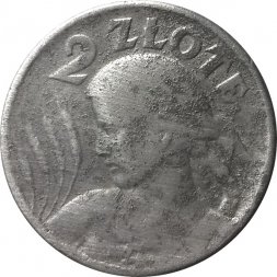 Польша 2 злотых 1925 год (без точки после даты)