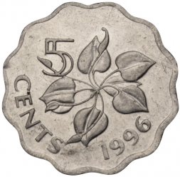 Свазиленд 5 центов 1996 год