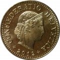 Швейцария 5 раппенов 2012 год