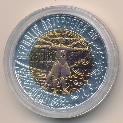 Австрия 25 евро 2011 год
