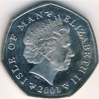 Остров Мэн 50 пенсов 2001 год