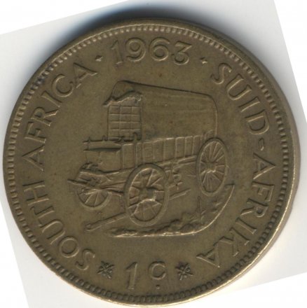 ЮАР 1 цент 1963 год