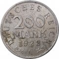 Веймарская республика 200 марок 1923 год (A)