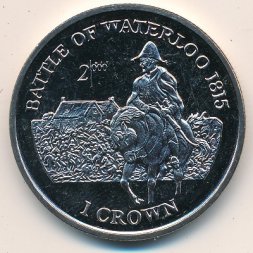 Остров Мэн 1 крона 1999 год - Битва при Ватерлоо. Наполеон