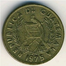 Гватемала 1 сентаво 1975 год