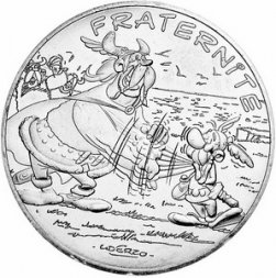 Франция 10 евро 2015 год - Астерикс и Обеликс - FRATERNITE, норманы /Астерикс и Норманны/