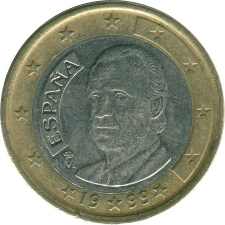 Испания 1 евро 1999 год - Хуан Карлос I