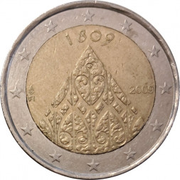 Финляндия 2 евро 2009 год - 200 лет Автономии