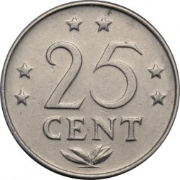Антильские острова 25 центов 1971 год