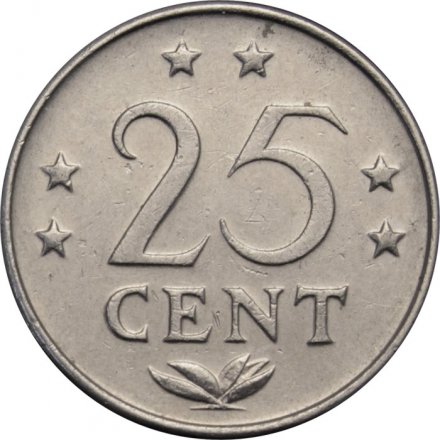 Антильские острова 25 центов 1971 год