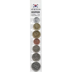 Набор из 7 монет Южная Корея 1983-2015 год