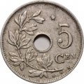 Бельгия 5 сантимов 1930 год (звезда)