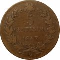 Италия 5 чентезимо 1867 год (M)