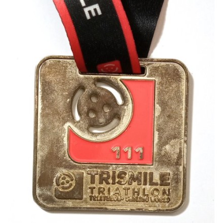 Медаль Trismile 111 triathlon triatlon-smiling world. Триатлон