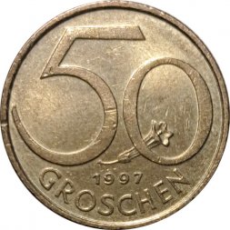 Австрия 50 грошей 1997 год
