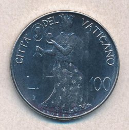 Ватикан 100 лир 1979 год - Папа Иоанн Павел II