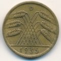 Веймарская республика 10 рейхспфеннигов 1935 год (D)