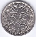Веймарская республика 50 рейхспфеннигов 1936 год (A)
