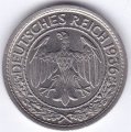 Веймарская республика 50 рейхспфеннигов 1936 год (A)