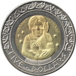 Жетон США 5 долларов 2012 год - Резервация индейцев. Санта Изабель