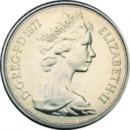 Великобритания 10 новых пенсов 1971 год