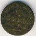Пруссия 1 пфеннинг 1828 год