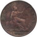 Великобритания 1/2 пенни 1861 год