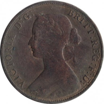 Великобритания 1/2 пенни 1861 год