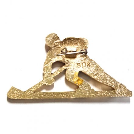 Значок. Спорт Хоккей. Хоккеист (клеймо ЩЗ)