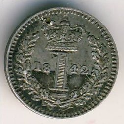 Великобритания 1 пенни 1842 год