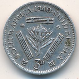 ЮАР 3 пенса 1940 год