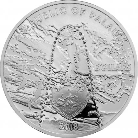 Палау 5 долларов 2018 год - Аллигатор