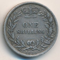 Великобритания 1 шиллинг 1880 год