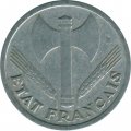 Франция 1 франк 1944 год ETAT FRANCAIS (без отметки МД)
