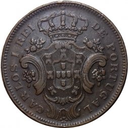 Португалия, Азорские острова 10 реалов (рейс) 1901 год