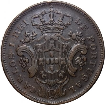 Португалия, Азорские острова 10 реалов (рейс) 1901 год