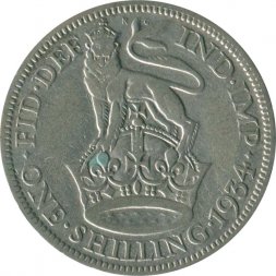 Великобритания 1 шиллинг 1934 год