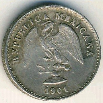 Мексика 5 сентаво 1901 год