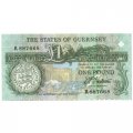 Гернси 1 фунт 1991 год - подпись D. P. Trestain - UNC