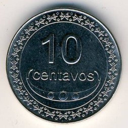 Монета Восточный Тимор 10 сентаво 2003 год