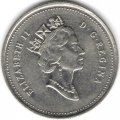 Канада 25 центов 1996 год