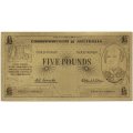 Сувенирная банкнота Австралия 5 фунтов 1960 год (золотые) - UNC