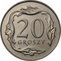 Польша 20 грошей 2015 год