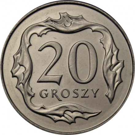 Польша 20 грошей 2015 год