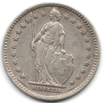 Швейцария 1 франк 1920 год