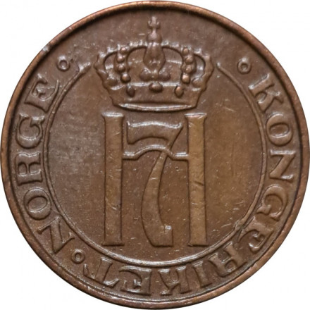 Норвегия 1 эре 1939 год - Король Хокон VII
