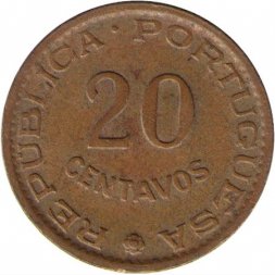 Ангола 20 сентаво 1962 год