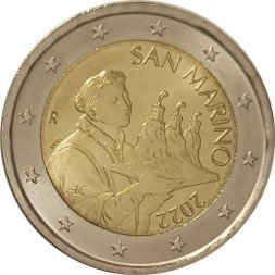 Сан-Марино 2 евро 2022 год - Святой Марин