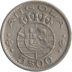 Ангола 5 эскудо 1972 год