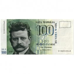 Финляндия 100 марок 1986 год - XF